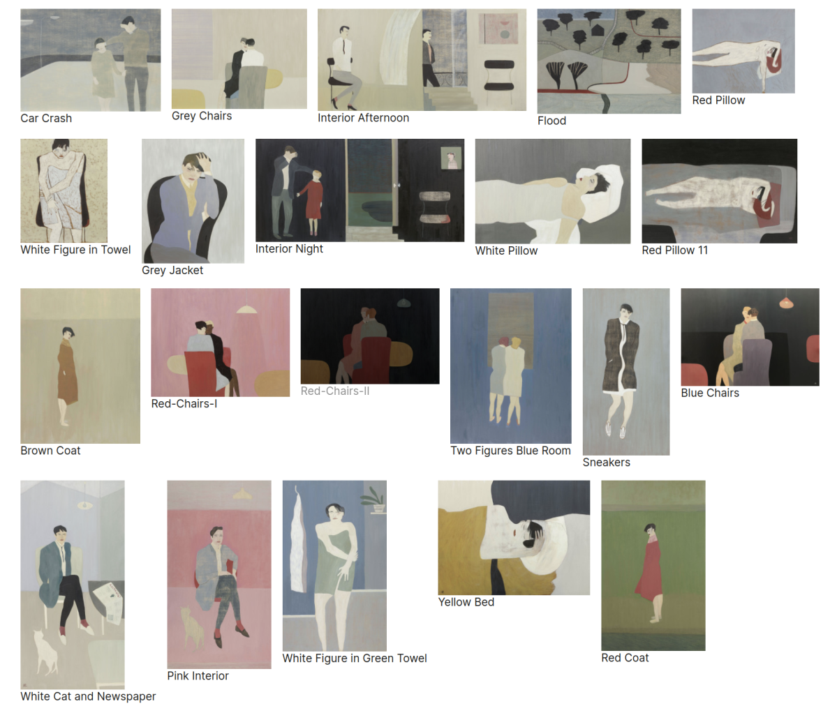 illustrative artwork, mainly of figures.