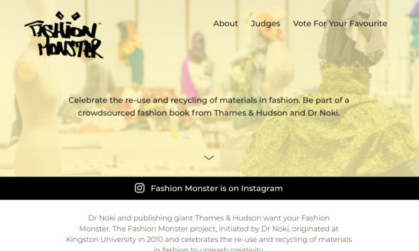 Screenshot of Fashion Monster website.