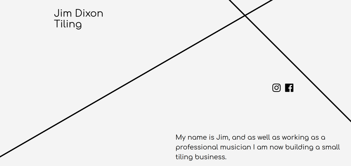 Homepage of Jim Dixon Tiling with diagonal lines.
